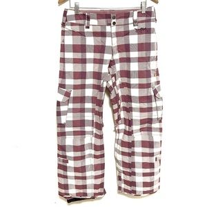 Burton stow cargo pants dry ride ski snow snowboard pants checkered waterproof